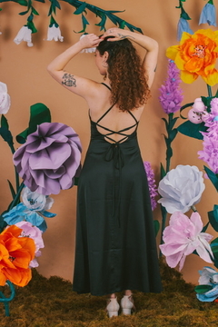 vestido nispero largo negro en internet