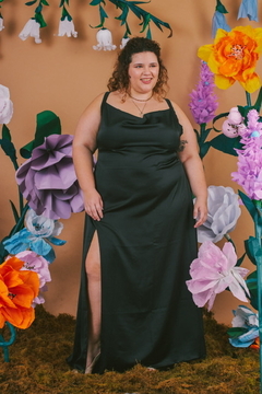 vestido nispero largo negro - tienda online
