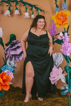vestido nispero largo negro - Aire Molino