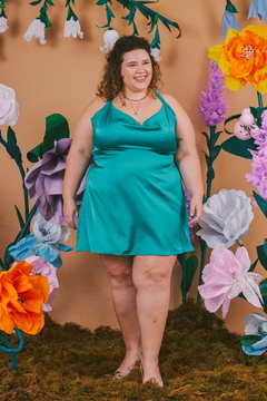 vestido durazno corto petroleo en internet