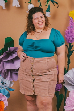 Imagen de Falda laurel corderoy rosa beige