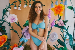 Top Girasol pastel celeste - comprar online