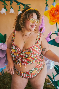 Imagen de Top hibisco picnic azul