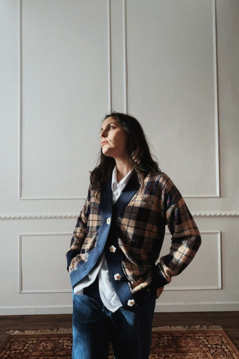 Cardigan margui marino - comprar online