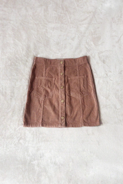 Falda laurel corderoy rosa beige