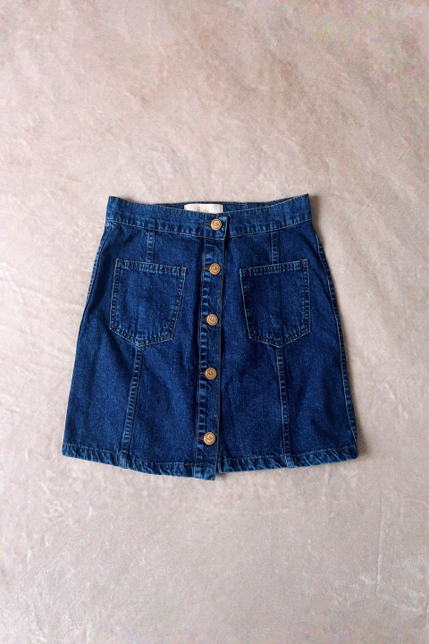 Falda laurel denim azul stone