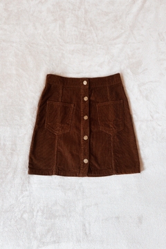 Falda laurel corderoy chocolate