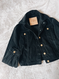 Campera Salvia corderoy negra - tienda online