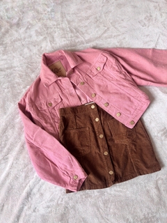Falda laurel corderoy chocolate - comprar online