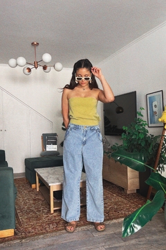 Jean limón wide recto azul vintage - comprar online