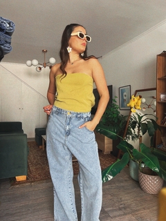 Jean limón wide recto azul vintage - comprar online