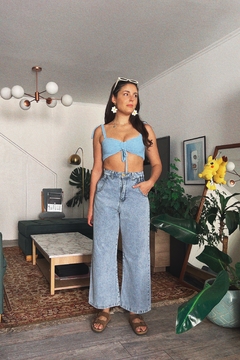Imagen de Jean limón wide recto azul vintage