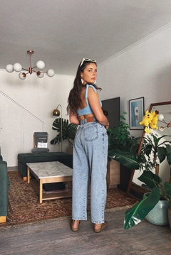Jean limón wide recto azul vintage