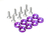 Arandela anodizada violeta y Tornillo M6 8 unidades D1 Spec