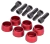 Kit 6 bujes arandela 6mm anodizado rojo volante Collino