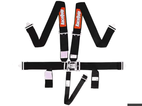 Cinto Cinturón Arnes RaceQuip 5 PUNTAS Competición Negro