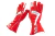 Guantes de carrera costura externa Nick Light-K Talle M Rojo