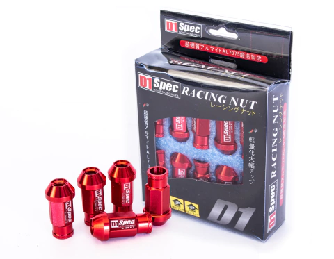 D1 Spec Tuercas ruedas 12x1.5 Rojo x20 Lug Nuts JDM
