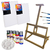 Kit Pintar Atril Madera Bastidores Acrilicos Pinceles C40