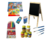 Kit Atril Pizarron Doble Infantil Tizas Acrilicos Hojas