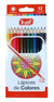 Lapices De Colores De Madera Trabi Largos X 12 Colores