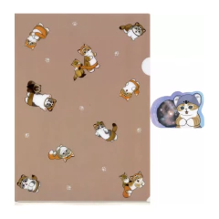 Carpeta + Sticker Mofusand Warm weather for kitties Ichiban Kuji Bandai - comprar online