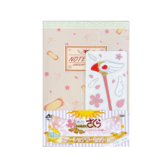 Cuaderno + Stickers Sakura Card Captor Llave y Baculo Clow Card Edition Banpresto Ichiban Kuji
