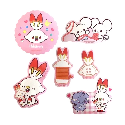 Set de Stickers Pokemon Scorbunny PokePeace Ichiban Kuji Bandai - comprar online