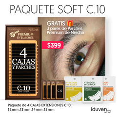 Extensiones de pestañas Soft C.10 Paquete