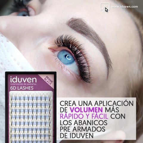 Abanicos prearmados Extensiones de pestañas 6D