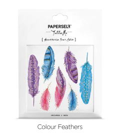 Tatuaje Colour Feathers en internet