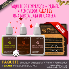 Paquete Limpiador + Primer + Removedor + Media Cartera Gratis