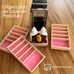 Organizador de cajas de pestañas