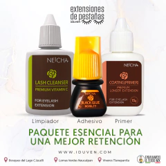Paquete Adhesivo + Limpiador + Primer - Extensiones de pestañas Iduven