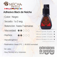 Adhesivo para extensiones de pestañas Black de Neicha 2g 3pzs en internet