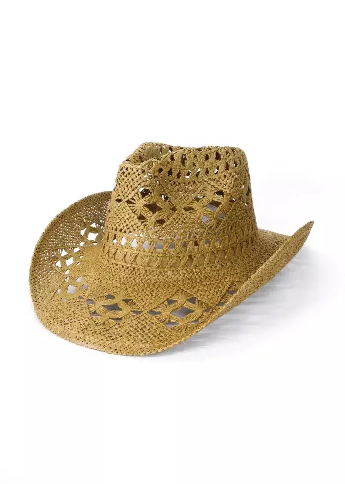 Sombrero tejido estilo vaquero