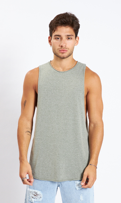 Musculosa Mike - Olive melange - tienda online