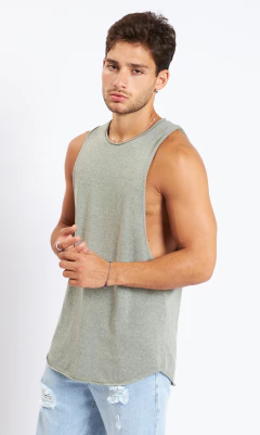 Musculosa Mike - Olive melange - Mohammed