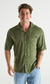 Camisa Oversize lino - Army