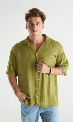 Camisa Oversize lino - Pistaccio