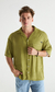 Camisa Oversize lino - Pistaccio