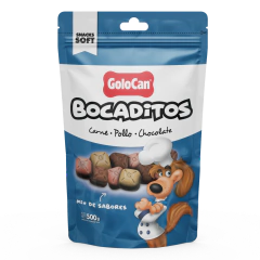 Bocaditos Carne Pollo y Chocolate Golocan en internet