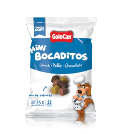 Bocaditos Carne Pollo y Chocolate Golocan
