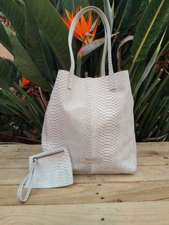 TOTE BAG MILO ANACONDA BEIGE