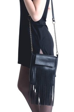 BANDOLERA ÓXEA FLECOS NEGRA - comprar online
