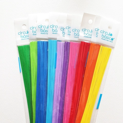 Papel para quilling - Kit por 10 Paquetes - 2mm.