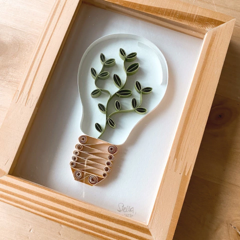 Cuadro de quilling - Lamparita