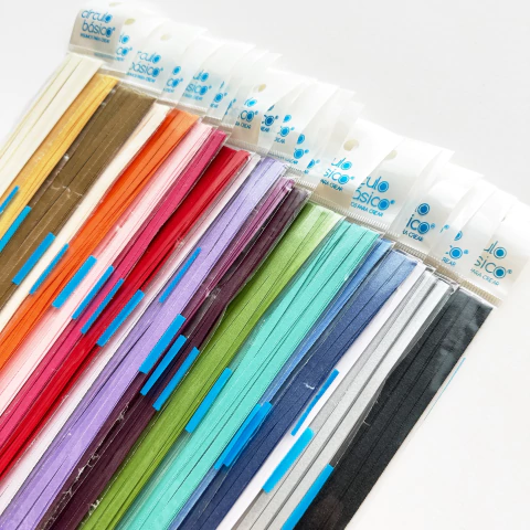 Papel para quilling - 1 paquete de papel metalizado - 4mm.