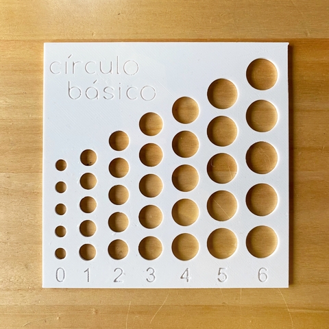 Herramienta para quilling - Plantilla de Círculos MEDIANA