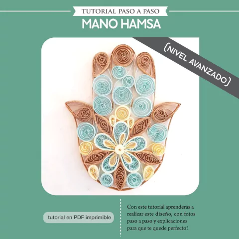 Tutorial de quilling - MANO HAMSA - Nivel Avanzado - - comprar online